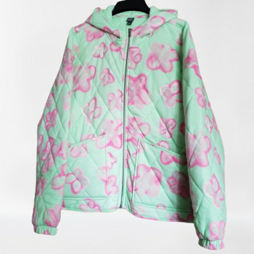 Wild Fable Floral Quilted Jacket  L